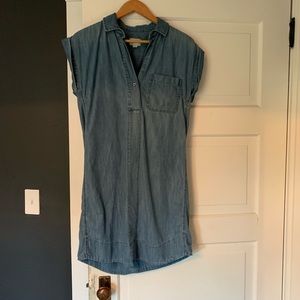 J crew denim shirt dress size s